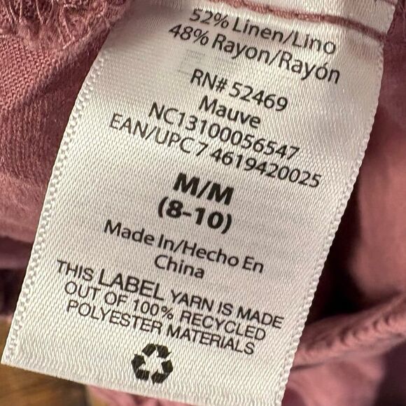 Needle & Cloth Mauve Linen Blend Joggers Size Medium - Picture 7 of 8